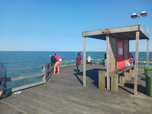 ocean fishing pier in kure beach, nc